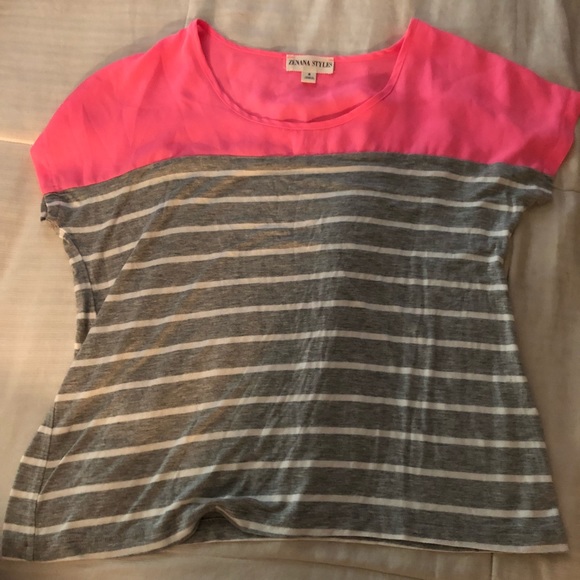 Pink & Stripped Shirt - Picture 3 of 3